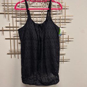 NWT Swim by Cacique Black Lack Tankini - 18